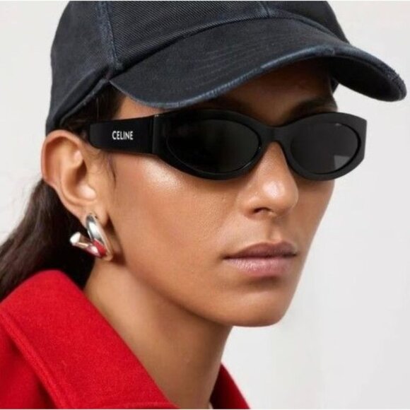 NEW CL40288I 01A CELINE BLACK WOMEN SUNGLASSES CELINE - Picture 3 of 11